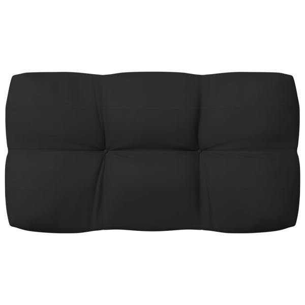 Palettenkissen 3-tlg. Schwarz Stoff