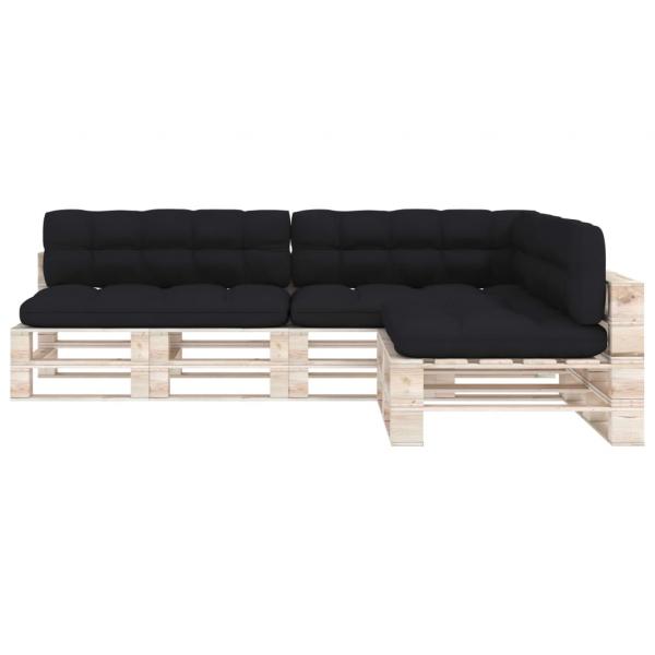 Palettensofa-Auflagen 7 Stk. Schwarz