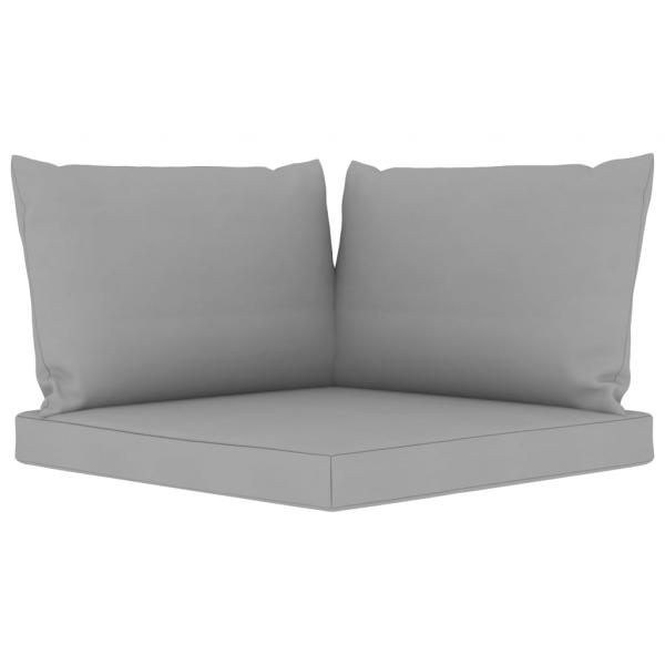 Palettenkissen 3-tlg. Grau Oxford-Gewebe