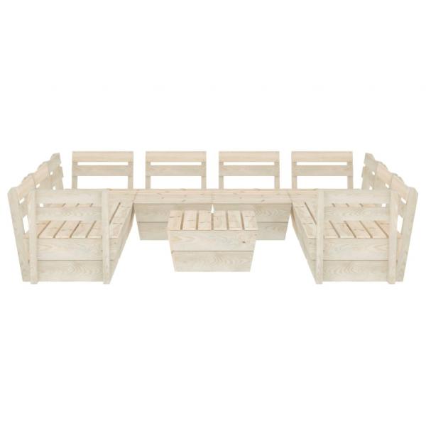9-tlg. Garten-Paletten-Lounge-Set Imprägniertes Fichtenholz