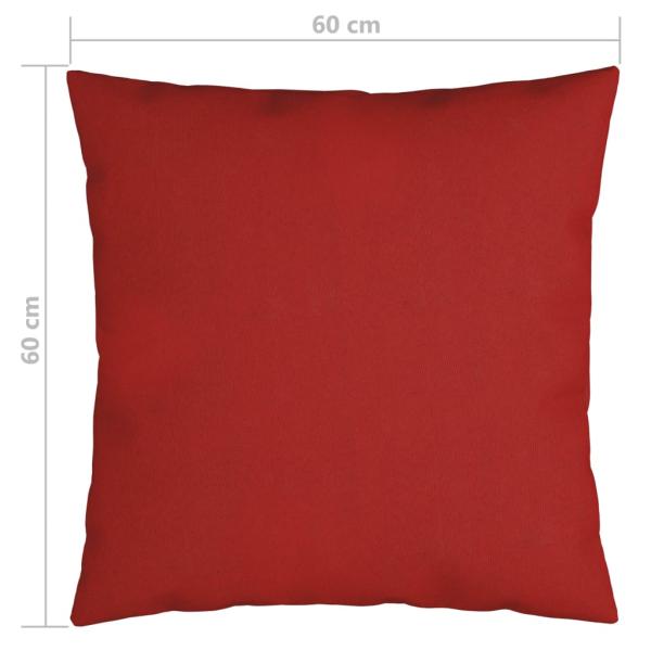 Zierkissen 4 Stk. Rot 60x60 cm Stoff