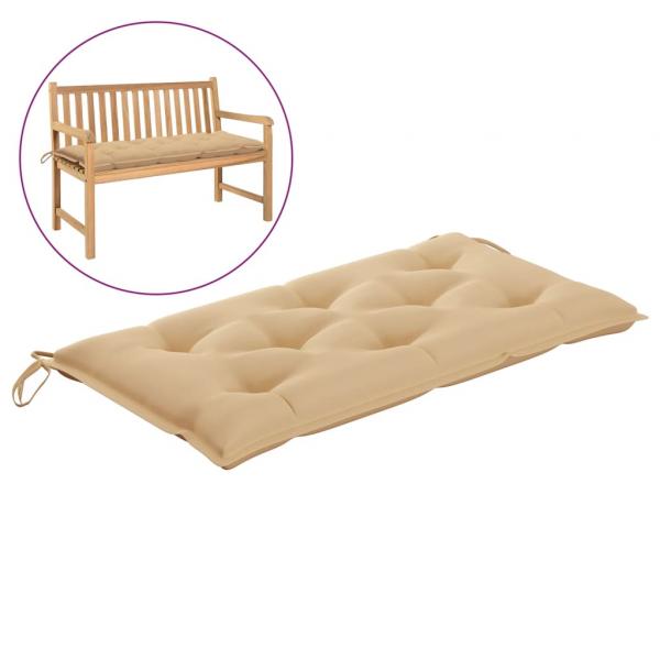 Gartenbank-Auflage Beige 100x50x7 cm Oxford-Gewebe