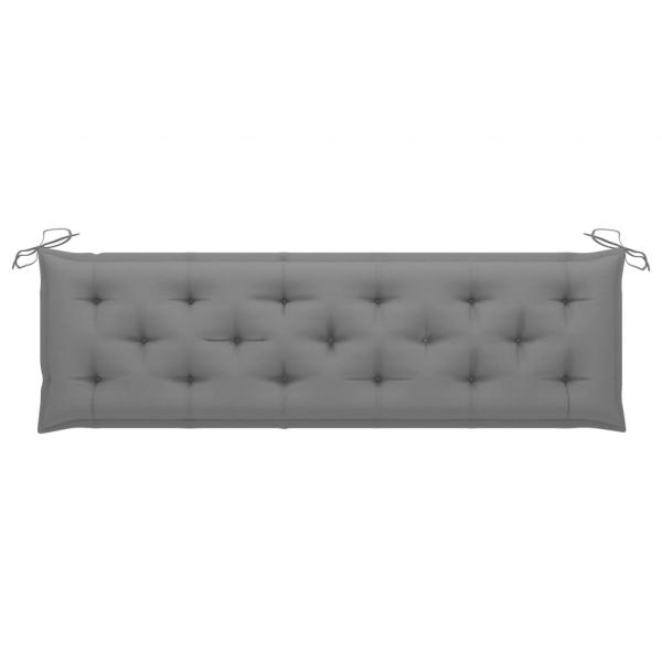 Gartenbank-Auflage Grau 180x50x7 cm Oxford-Gewebe