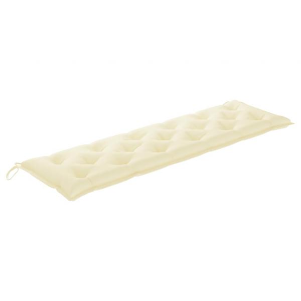 Gartenbank-Auflage Cremeweiß 180x50x7 cm Oxford-Gewebe