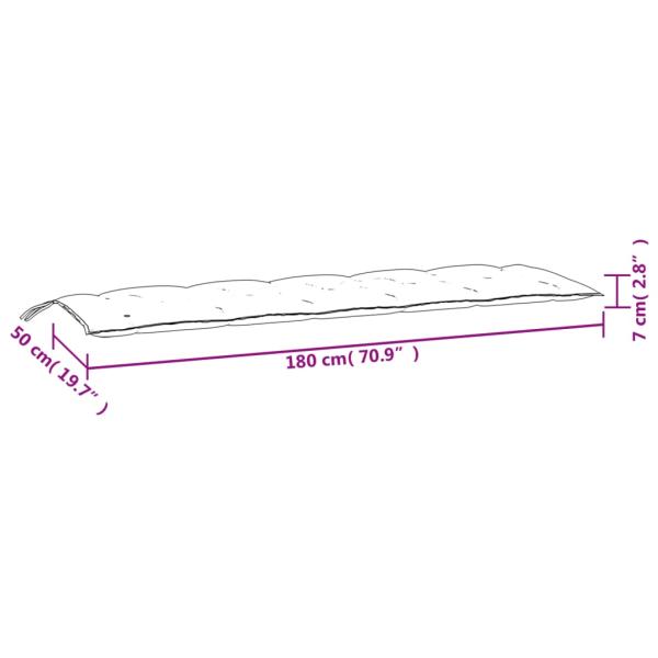 ARDEBO.de - Gartenbank-Auflage Taupe 180x50x7 cm Oxford-Gewebe