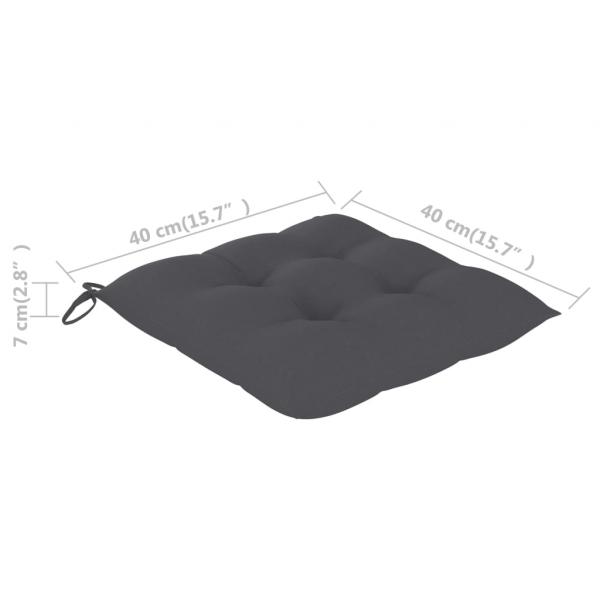 Stuhlkissen 6 Stk. Anthrazit 40x40x7 cm Oxford-Gewebe