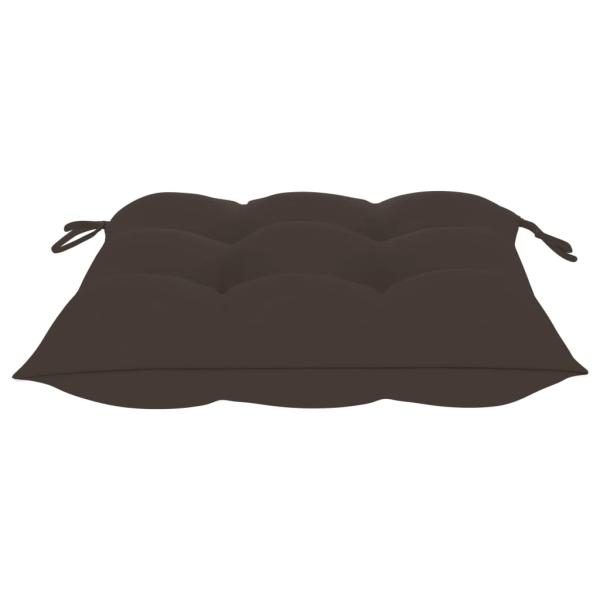 ARDEBO.de - Stuhlkissen 2 Stk. Taupe 40x40x7 cm Oxford-Gewebe