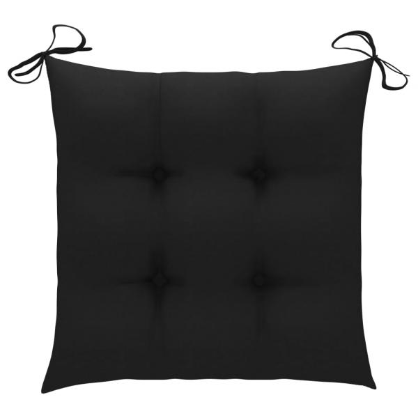 Stuhlkissen 4 Stk. Schwarz 50x50x7 cm Oxford-Gewebe