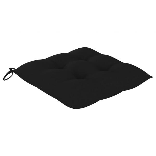 Stuhlkissen 4 Stk. Schwarz 50x50x7 cm Oxford-Gewebe