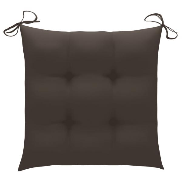 Stuhlkissen 4 Stk. Taupe 50x50x7 cm Oxford-Gewebe