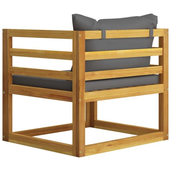 8-tlg. Garten-Lounge-Set mit Auflagen Massivholz Akazie