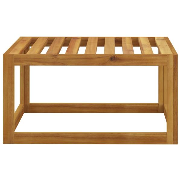 4-tlg. Garten-Lounge-Set mit Auflagen Creme Massivholz Akazie