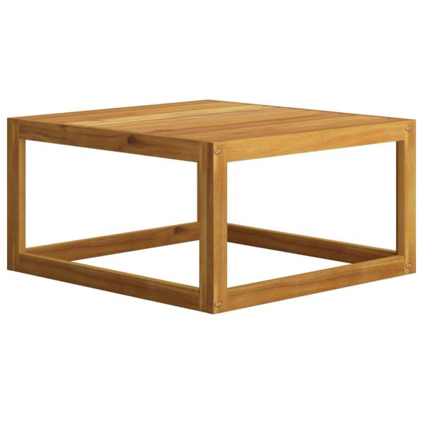 4-tlg. Garten-Lounge-Set mit Auflagen Creme Massivholz Akazie