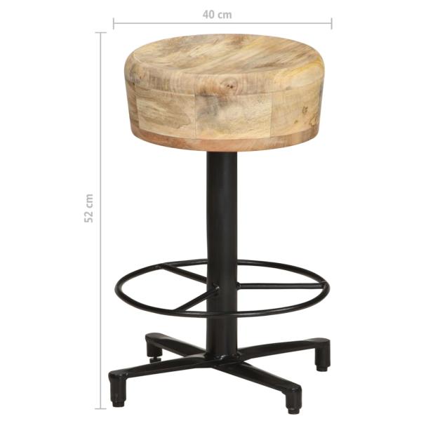ARDEBO.de - Barhocker 2 Stk. 52 cm Mango Massivholz