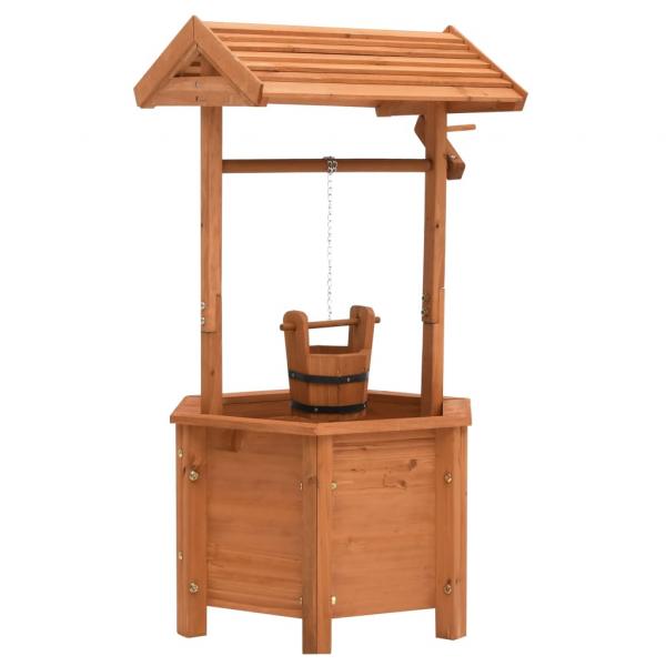 ARDEBO.de - Wunschbrunnen-Pflanzkübel 40x40x84 cm Tannenholz 