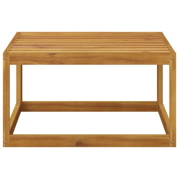 6-tlg. Garten-Lounge-Set mit Auflagen Creme Massivholz Akazie