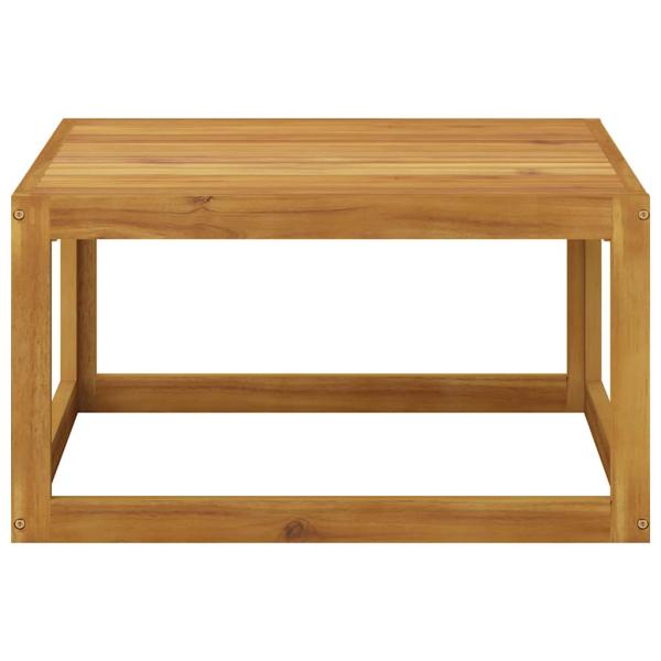 6-tlg. Garten-Lounge-Set mit Auflagen Creme Massivholz Akazie