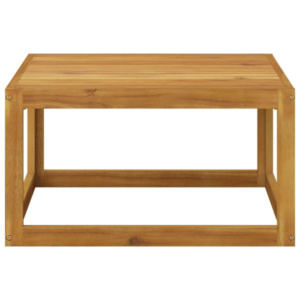 7-tlg. Garten-Lounge-Set mit Auflagen Creme Massivholz Akazie