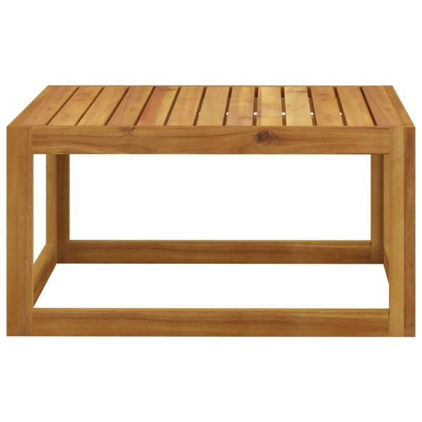 4-tlg. Garten-Lounge-Set mit Auflagen Creme Massivholz Akazie