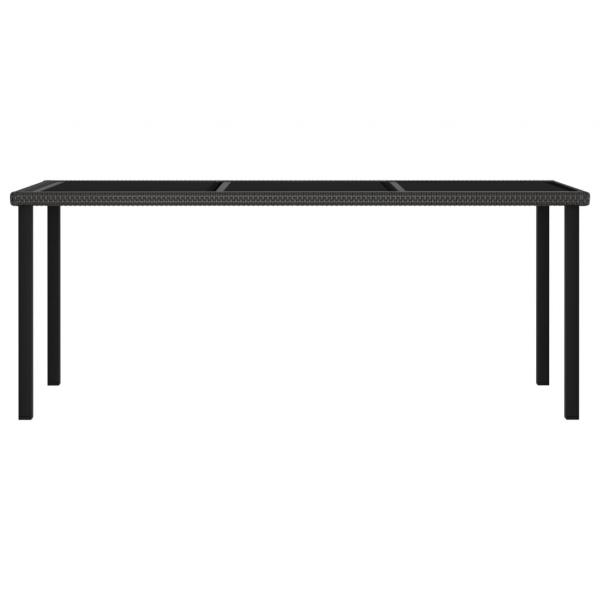 9-tlg. Garten-Essgruppe Poly Rattan Schwarz