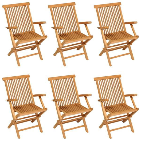 7-tlg. Garten-Essgruppe Massivholz Teak