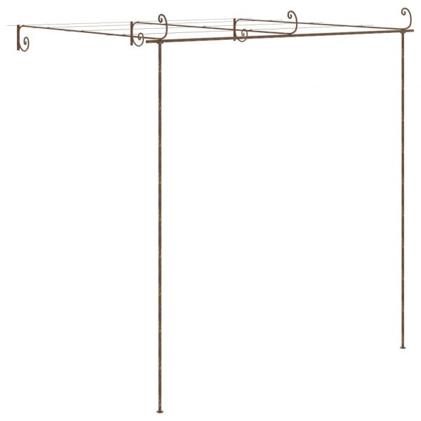Garten-Pergola Antik-Braun 3x3x2,5 m Eisen 