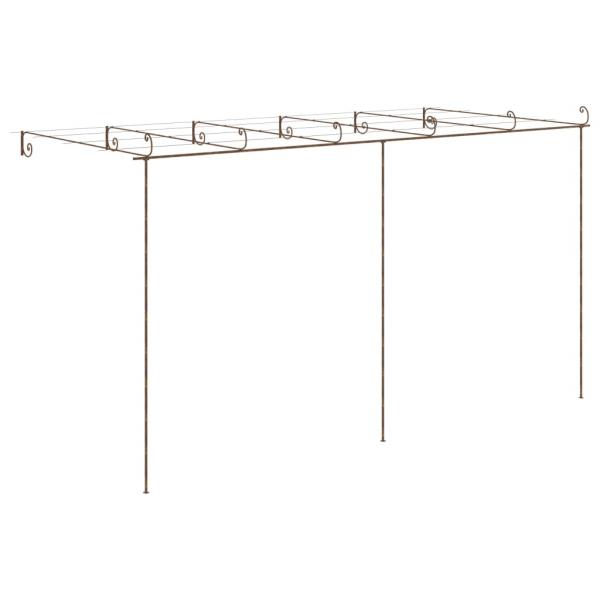 Garten-Pergola Antik-Braun 6x3x2,5 m Eisen
