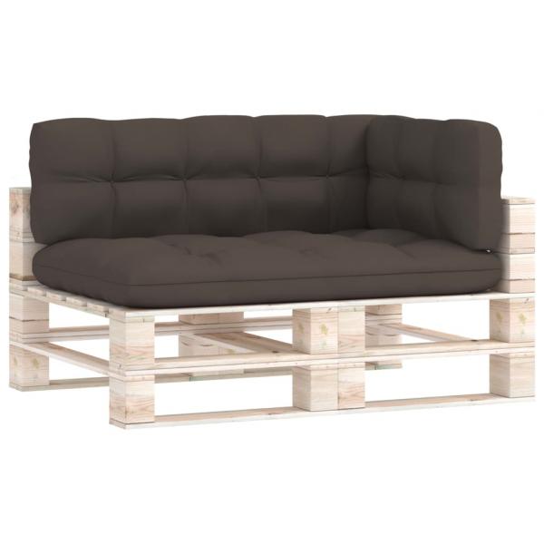 ARDEBO.de - Palettenkissen 3-tlg. Taupe Stoff