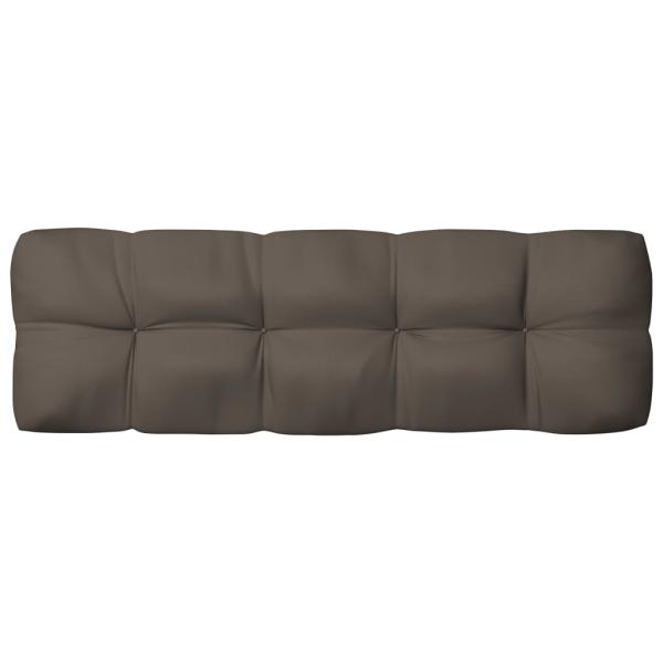 Palettenkissen 3-tlg. Taupe Stoff
