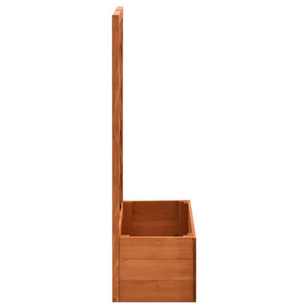 Garten-Spalier mit Blumenkasten Orange 50x25x90 cm Tannenholz 