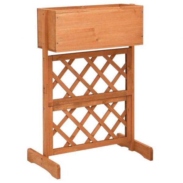 ARDEBO.de - Garten-Spalier mit Blumenkasten Orange 45x30x74 cm Tannenholz 