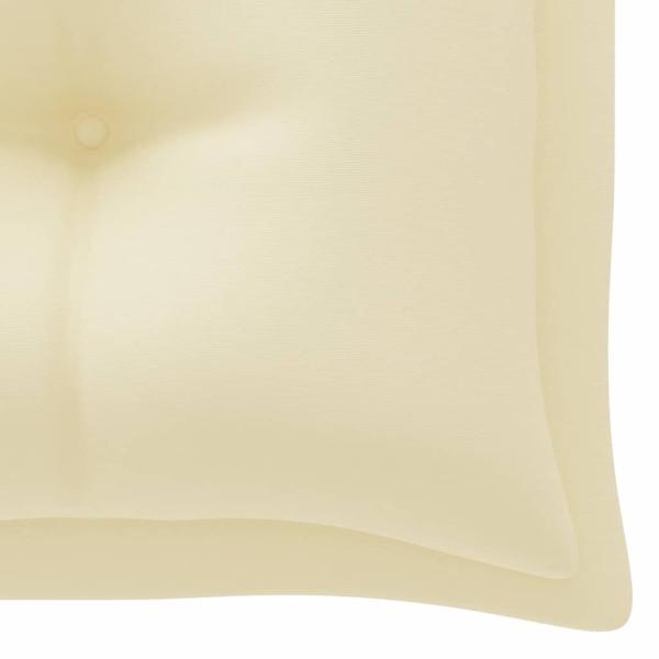 ARDEBO.de - Gartenbank-Auflage Cremeweiß 200x50x7 cm Oxford-Gewebe