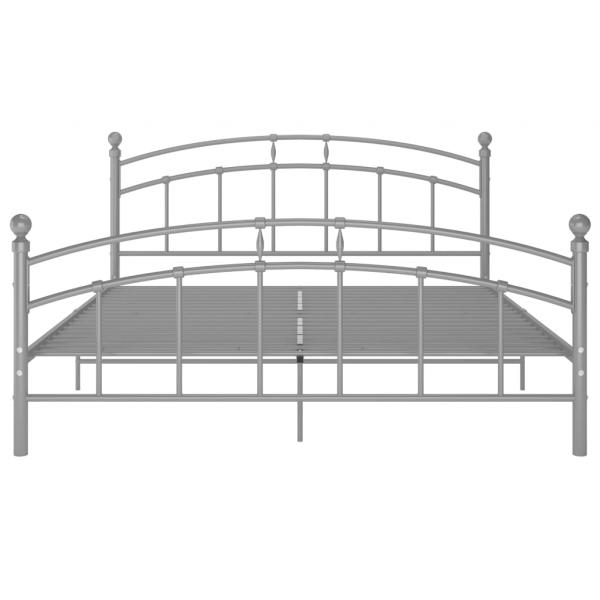 Bettgestell Grau Metall 140x200 cm