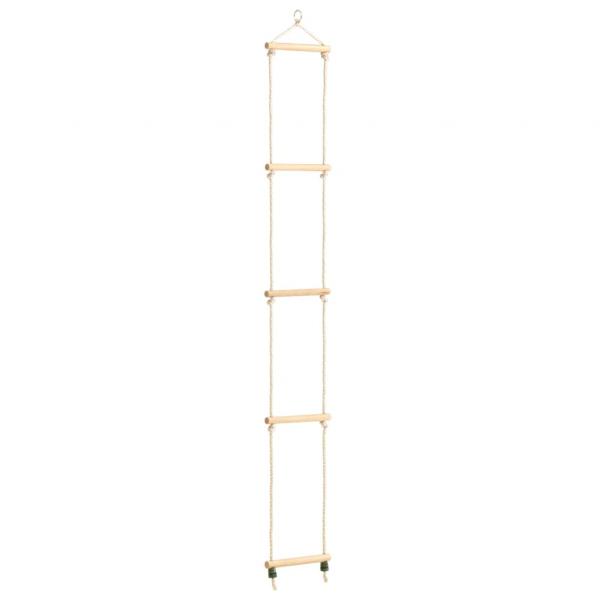 ARDEBO.de - Kinder-Strickleiter Massivholz und PE 30x168 cm