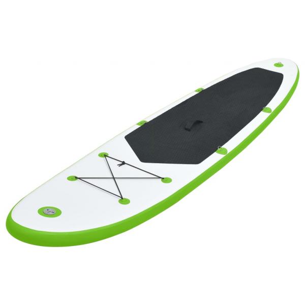 ARDEBO.de - Aufblasbares Stand Up Paddle Board Set Grün und Weiß