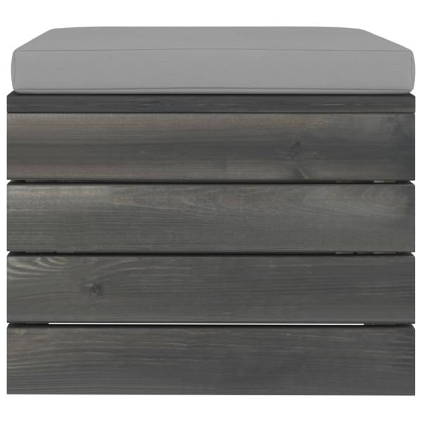 2-tlg. Garten-Sofagarnitur aus Paletten mit Kissen Kiefernholz