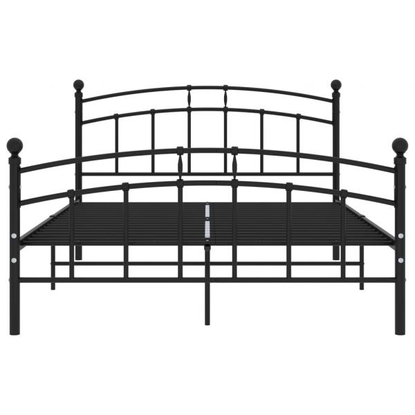 Bettgestell Schwarz Metall 200x200 cm