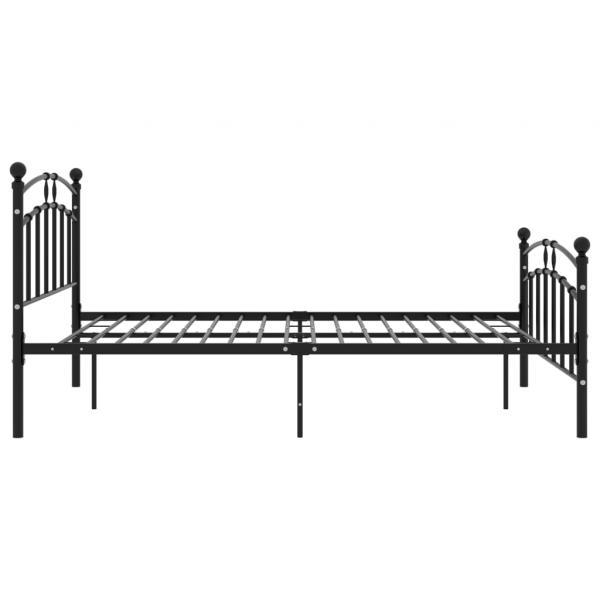 Bettgestell Schwarz Metall 200x200 cm