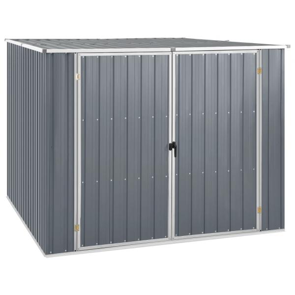 ARDEBO.de - Gerätehaus Grau 195x198x159 cm Verzinkter Stahl