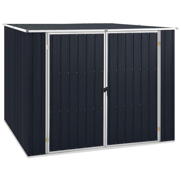 ARDEBO.de - Gerätehaus Anthrazit 195x198x159 cm Verzinkter Stahl