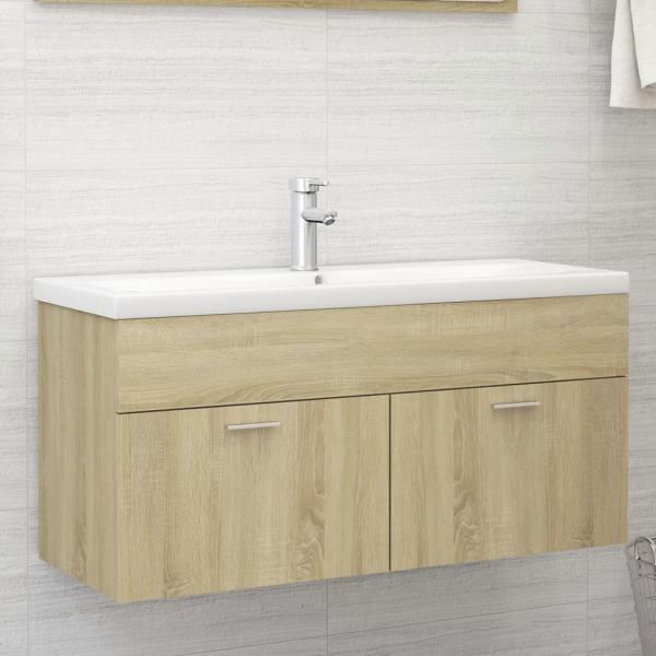 ARDEBO.de - Waschbeckenunterschrank Sonoma-Eiche 100x38,5x46cm