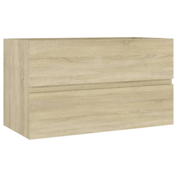 ARDEBO.de - Waschbeckenunterschrank Sonoma-Eiche 80x38,5x45cm Holzwerkstoff