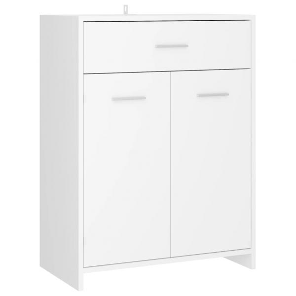 Badezimmerschrank Weiß 60x33x80 cm Holzwerkstoff