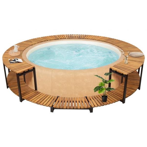 ARDEBO.de - Whirlpool-Verkleidung 273x53 cm Akazie Massivholz