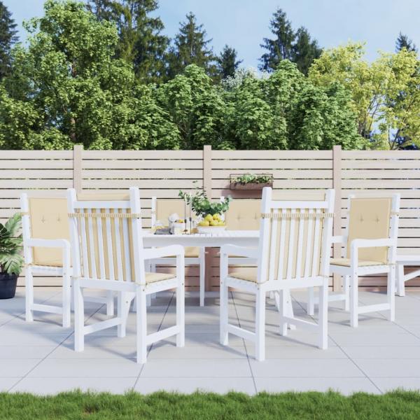 ARDEBO.de - Gartenstuhlauflagen für Niedriglehner 6 Stk. Beige 100x50x3 cm