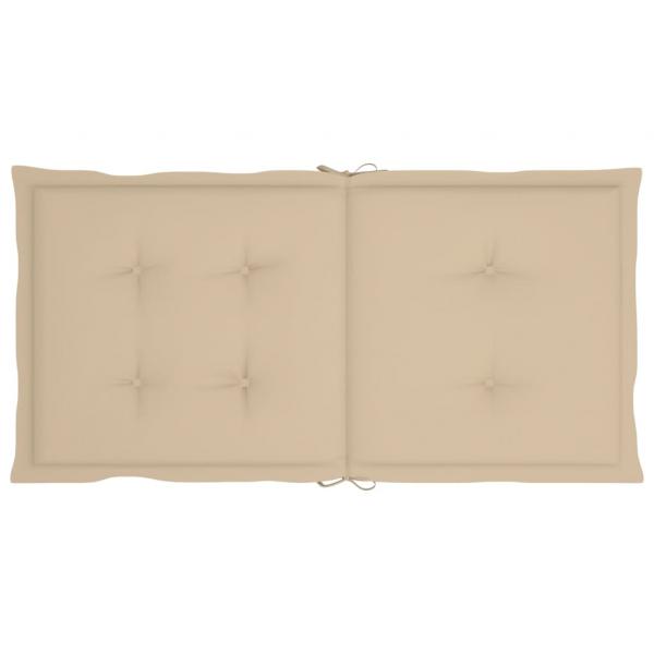 Gartenstuhlauflagen für Niedriglehner 6 Stk. Beige 100x50x3 cm