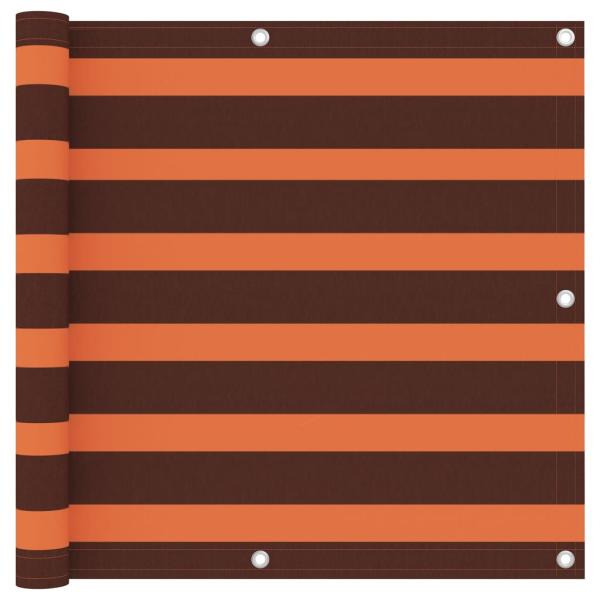 Balkon-Sichtschutz Orange und Braun 90x300 cm Oxford-Gewebe
