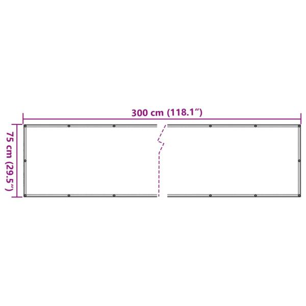 Balkon-Sichtschutz Beige 75x300 cm Oxford-Gewebe