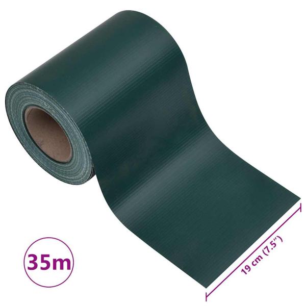 Garten-Sichtschutz 4 Stk. PVC 35x0,19 m Mattgrün
