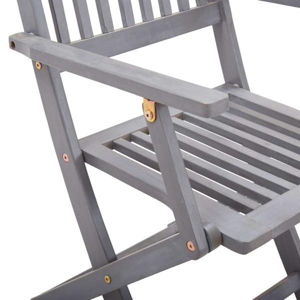 Klappbare Gartenstühle 4 Stk. mit Sitzkissen Massivholz Akazie